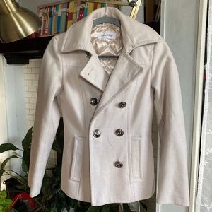 Calvin Klein wool  insulated coat with hoodie - women 0